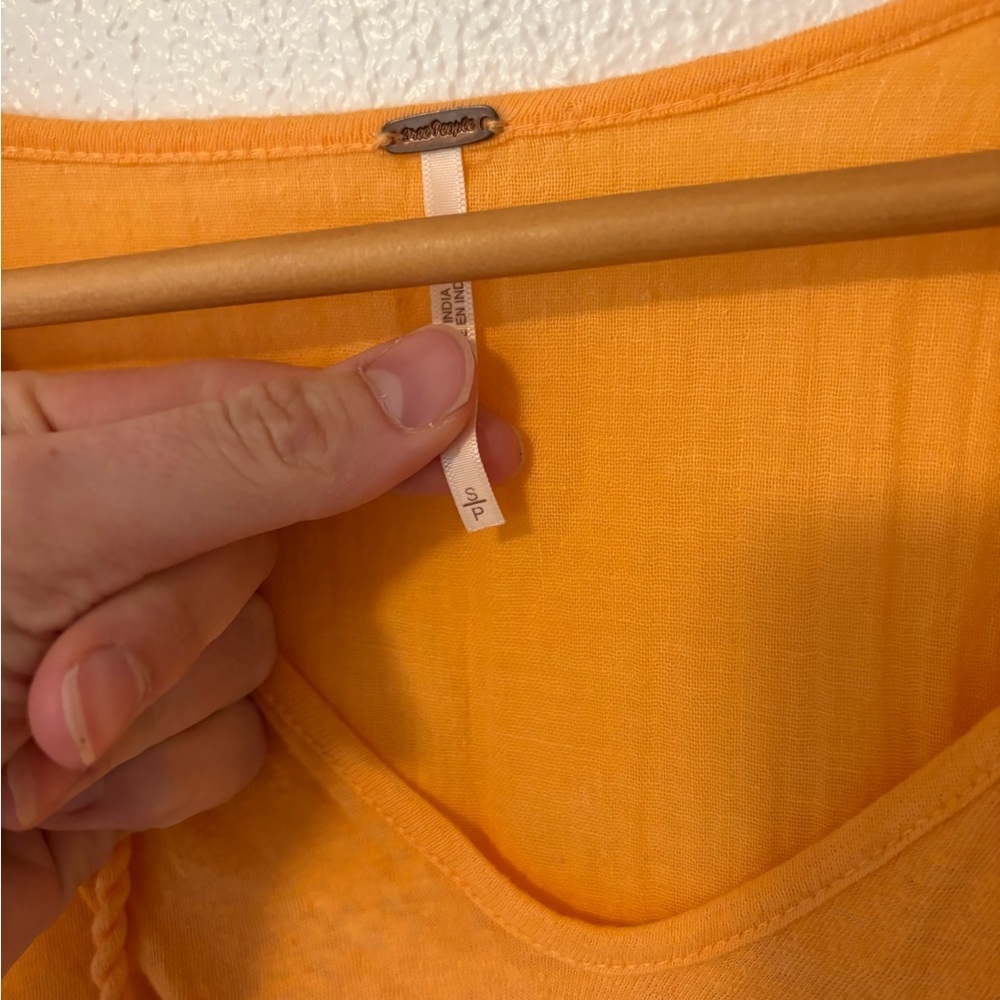 Free People Sunny Orange Top - Picture 4 of 8